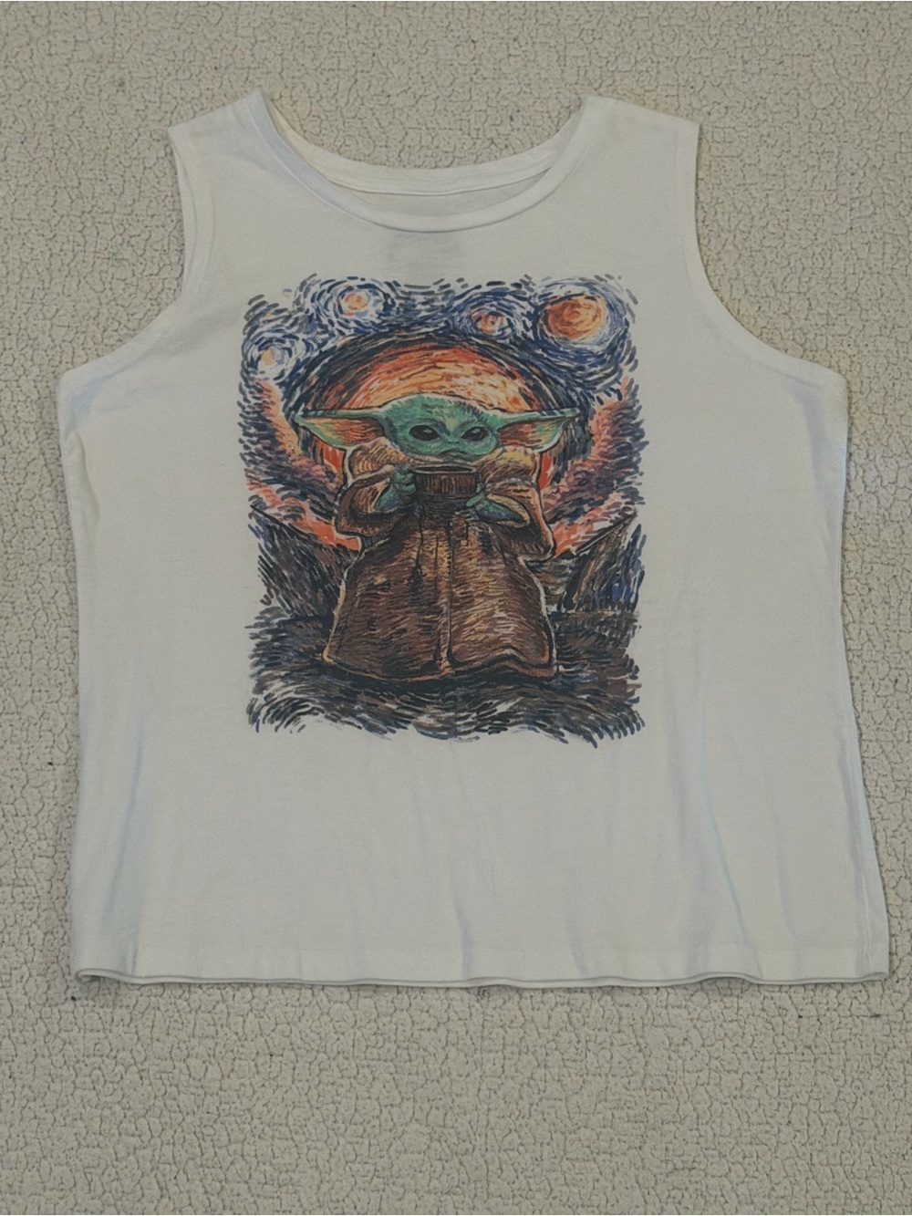 Star Wars Baby Yoda T Shirt Sleeveless Womens Large